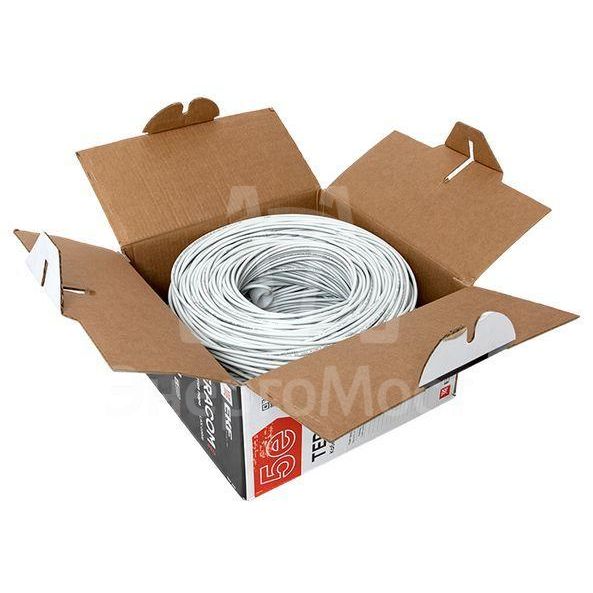 Кабель витая пара U/UTP кат.5E 4 пары 24 AWG solid LSZH нг(А)-HF сер. TERACOM PRO EKF TRP-5EUTP-04LSH-GY-IN3