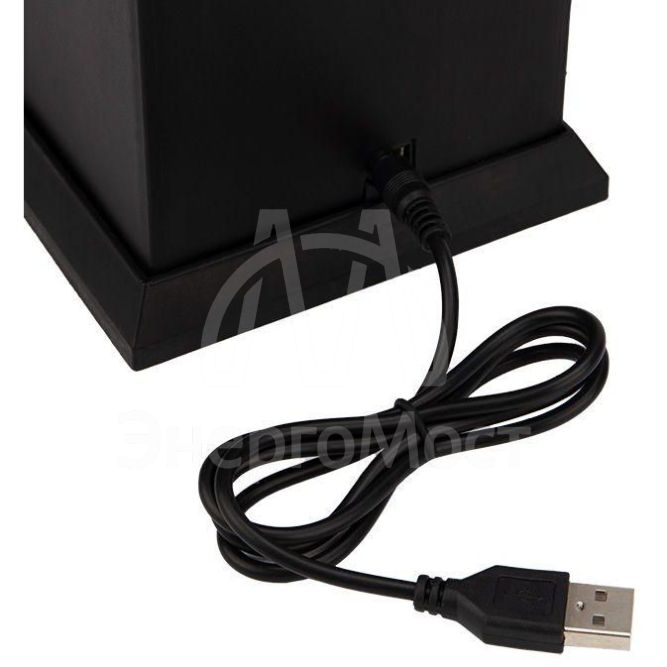 Камин светодиодный &amp;quot;Старинные часы&amp;quot; 14.7х11.7х25см с эффектом живого огня черн. батарейки 2хС (не в комплекте) USB Neon-Night 511-020