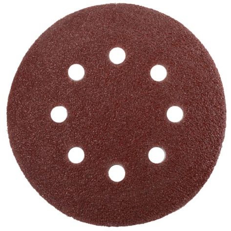 Круги шлифовальные на липучке 125мм, P40, 8 отв. (5 шт) Вихрь