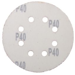 Круги шлифовальные на липучке 125мм, P40, 8 отв. (5 шт) Вихрь
