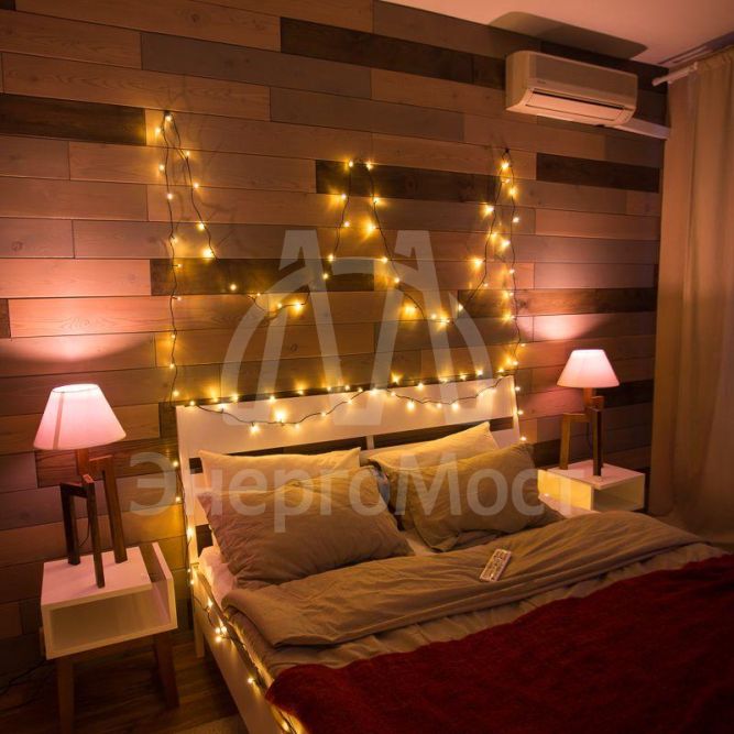 Гирлянда &amp;quot;ТВИНКЛ ЛАЙТ LED&amp;quot; (с контроллером 8 режимов) 6м 40LED 4Вт 220В IP20 тепл. бел. провод темн.-зел. ПВХ NEON-NIGHT 303-026