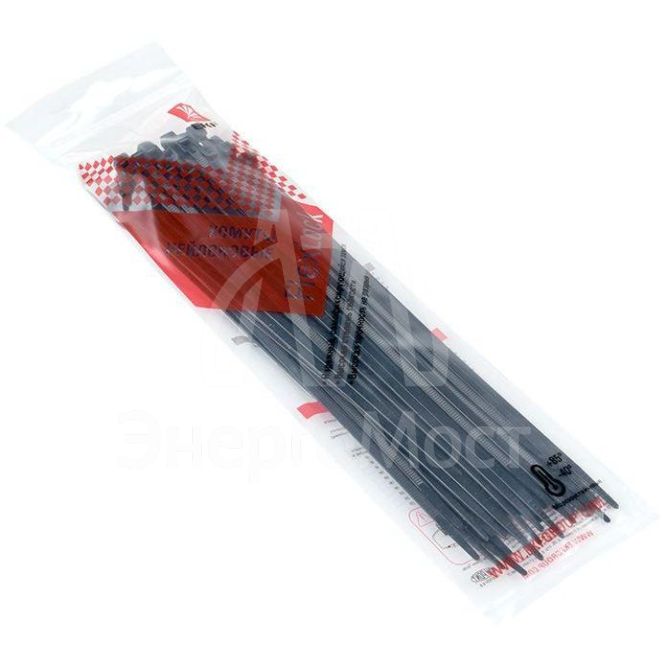 Хомут P6.6 3.6x200 FlexLock стандартный черн. (уп.50шт) PROxima EKF plc-fl-ctsb-3.6x200-r