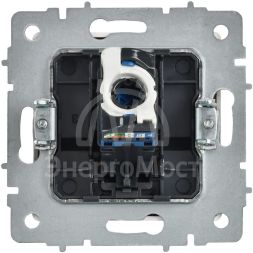 Розетка компьютерная СП BRITE РК10-БрАБ RJ45 кат.5E механизм арктич. бел. IEK BR-K10-1-K91