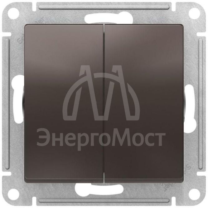 Переключатель перекрестный 2-кл. AtlasDesign 2хсх.7 10АХ механизм мокко SE ATN000673