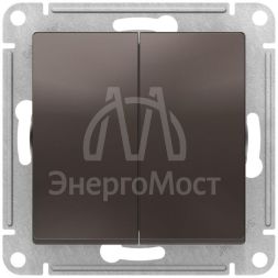 Переключатель перекрестный 2-кл. AtlasDesign 2хсх.7 10АХ механизм мокко SE ATN000673