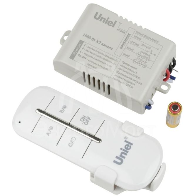 Пульт UCH-P005-G2-1000W-30M для управления светом 2 каналах1000Вт Uniel UL-00003633