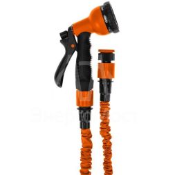 Набор поливочный растягивающийся шланг 20м пистолет 7 режимов соединитель ЧЕТЫРЕ СЕЗОНА 62-0258