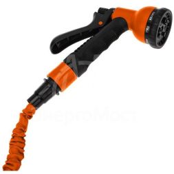 Набор поливочный растягивающийся шланг 20м пистолет 7 режимов соединитель ЧЕТЫРЕ СЕЗОНА 62-0258