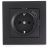 Розетка 1-м СП Vesna с заземл. с заряд. устройством USB механизм черн. бархат LEZARD 742-4288-181