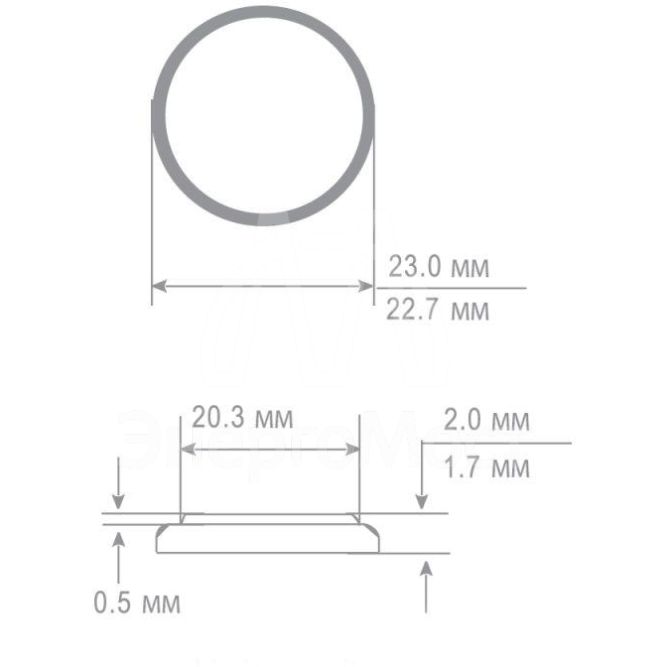 Элемент питания литиевый CR2032 BL-5 3В (блист.5шт) Ergolux 12051