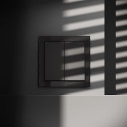 Выключатель 2-кл. СП S70 10А механизм черн. матов. Voltum VLS020108