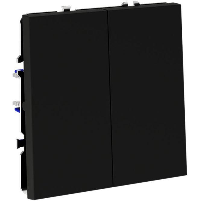 Выключатель 2-кл. СП S70 10А механизм черн. матов. Voltum VLS020108