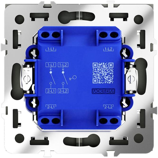 Выключатель 2-кл. СП S70 10А механизм черн. матов. Voltum VLS020108