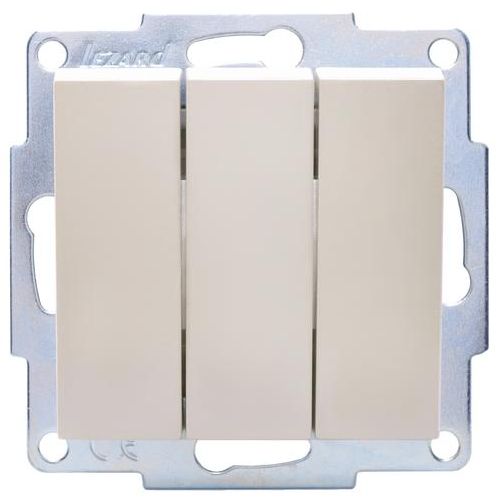 Выключатель 3-кл. СП Vesna механизм жемчуж./бел. перламутр. LEZARD 742-3088-109