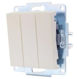 Выключатель 3-кл. СП Vesna механизм жемчуж./бел. перламутр. LEZARD 742-3088-109