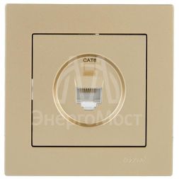 Розетка компьютерная VESNA зол. 140 LEZARD 742-3688-140