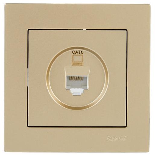 Розетка компьютерная VESNA зол. 140 LEZARD 742-3688-140