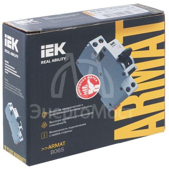 Выключатель автоматический дифференциального тока 1P+NP C10 30мА тип A (18мм) АВДТ B06S ARMAT IEK AR-B06S-1N-C10A030