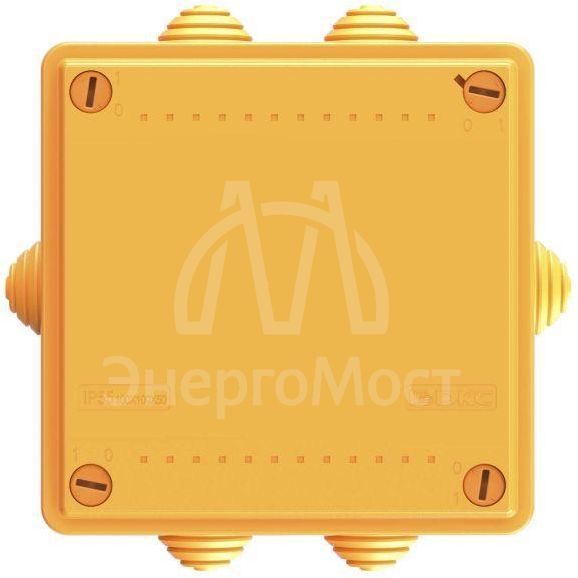 Коробка ответвительная FS 100х100х50мм 5р 450В 20А 10кв.мм с каб. вводами и клеммн. IP55 пластик. DKC FSB11510
