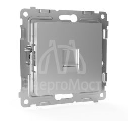 Розетка телефонная 1-м СП Pixel RJ11 механизм алюм. TOKOV ELECTRIC TKE-PX-RT1-C03