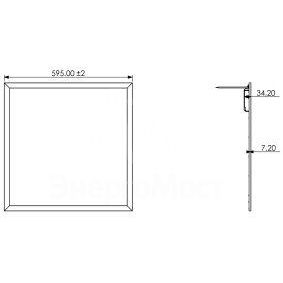 Светильник SPL-510-W-65K-040 IP40 595х595х8 40Вт 3420лм 6500К без драйвера панель бел. Эра Б0048926