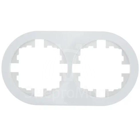 Рамка 2-м OSEN горизонт. круглая бел. LEZARD 744-0200-147