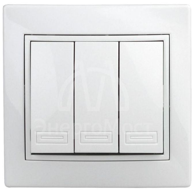 Выключатель 3-кл. СП Plano 10А IP20 1-106-01 250В бел. Intro Б0027605