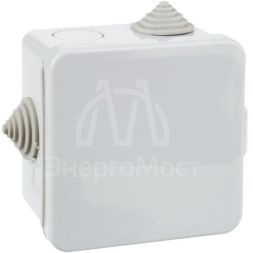 Коробка распаячная ОП 80х80х50 IP54 КМ41238 откид. крышка 7 вводов (7035) IEK UKO31-080-080-050-K03-54