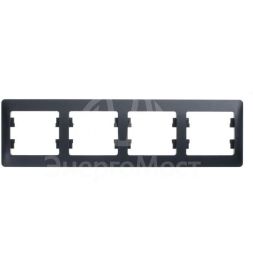 Рамка 4-м Glossa горизонт. антрацит SchE GSL000704