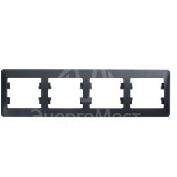 Рамка 4-м Glossa горизонт. антрацит SchE GSL000704