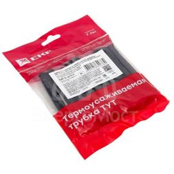 Набор трубок термоусадочных ТУТк клеевые нг черн. (3/1; 4.8/1.6; 6/2; 9/3; 12/4) по 100мм PROxima EKF tut-k-n-1-r