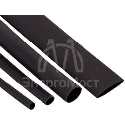 Набор трубок термоусадочных ТУТк клеевые нг черн. (3/1; 4.8/1.6; 6/2; 9/3; 12/4) по 100мм PROxima EKF tut-k-n-1-r