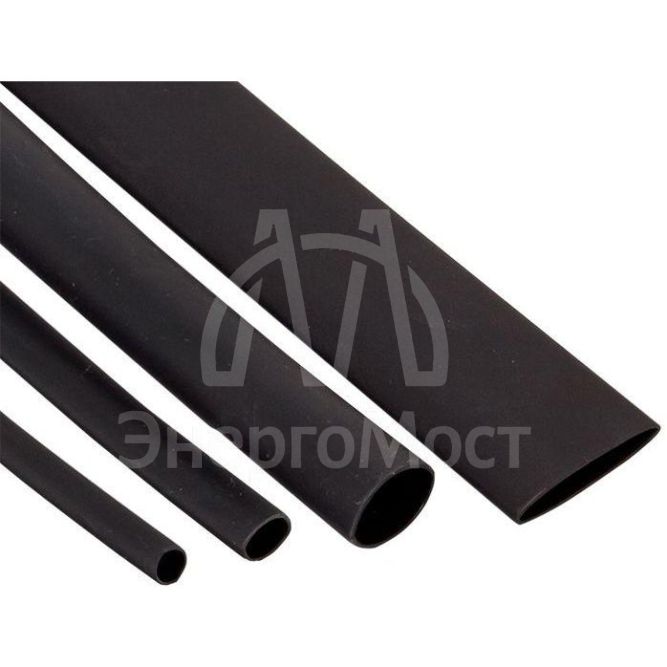 Набор трубок термоусадочных ТУТк клеевые нг черн. (3/1; 4.8/1.6; 6/2; 9/3; 12/4) по 100мм PROxima EKF tut-k-n-1-r