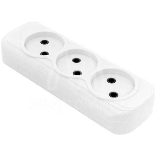 Колодка удлинителя 3-м без заземл. 10А Эксперт 2.2кВт EKF AKB10-3