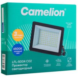 Прожектор LFL-5004 C02 (LED SMD 50Вт 5000лм 230В 6500К 153х136х30) черн. Camelion 16332