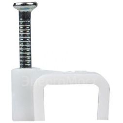 Скоба крепежная квадратная плоская 8мм (уп.50шт) EKF plcn-ss-8