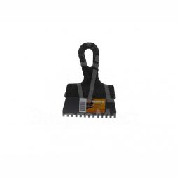 Шпатель ВИХРЬ 6х6 мм, зубчатый, нержавейка, пластик, 150мм