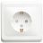 Розетка 1-м СП Этюд 16А защ. шторки с заземл. бел. SchE PC16-004B