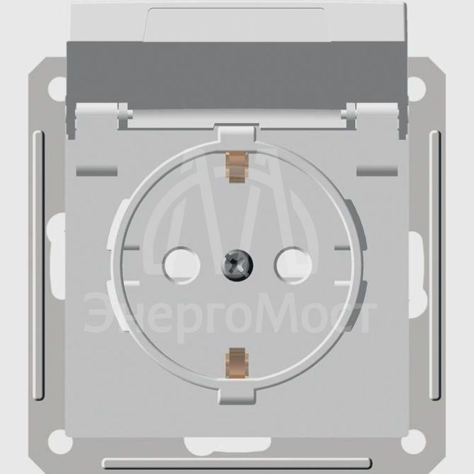 Розетка 1-м СП W59 AQUA 16А IP44 защ. шторки с заземл. в сборе сл. кость SchE RS16-152B-28