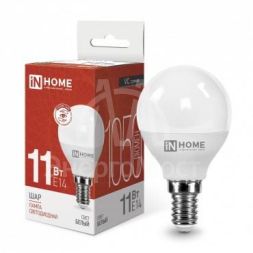 Лампа светодиодная LED-ШАР-VC 11Вт 230В E14 4000К 990лм IN HOME 4690612020594