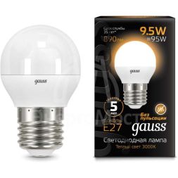 Лампа светодиодная Black Globe E27 9.5Вт 3000К Gauss 105102110