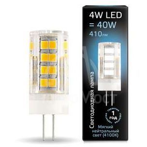 Лампа светодиодная Black G4 4Вт AC185-265В 4100К керамика Gauss 107307204