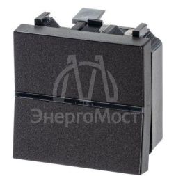 Механизм выключателя 1-кл. 1п 2мод. СП Zenit 16А IP20 с клавишей антрацит ABB 2CLA220100N1801