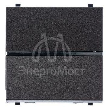 Механизм выключателя 1-кл. 1п 2мод. СП Zenit 16А IP20 с клавишей антрацит ABB 2CLA220100N1801
