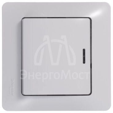 Механизм выключателя 1-кл. СП Glossa 10А IP20 (сх. 1а) 10AX с подсветкой бел. SchE GSL000113