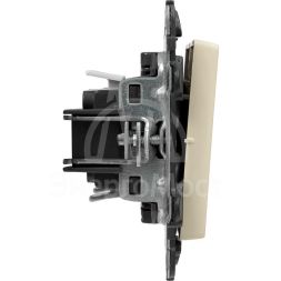 Механизм выключателя 2-кл. СП Valena Life 10А IP20 250В 10AX с подсветкой с лиц. панелью сл. кость Leg 752528