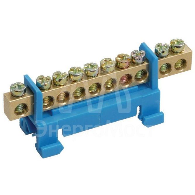 Шина нулевая на DIN-изол. &amp;quot;Стойка&amp;quot; ШНИ 6х9-10-С-С IEK YNN10-69-10P-K07