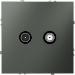 Розетка телевизионная оконечная TV + SAT 2-м СП S70 механизм титан Voltum VLS060406