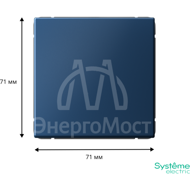 Переключатель 1-кл. ArtGallery (сх. 6) 10AX механизм аквамарин SE GAL001161