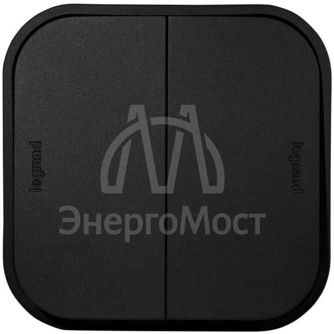 Выключатель 2-кл. ОП Quteo 10А IP20 10AX черн. матов. Leg 782474